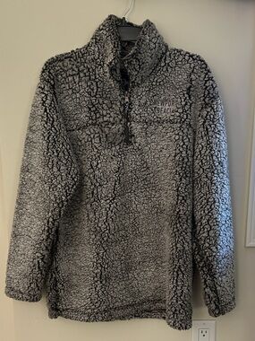 boxercraft Gray Sherpa Quarter-Zip Pullover